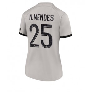 Paris Saint-Germain Nuno Mendes #25 kläder Kvinnor 2022-23 Bortatröja Kortärmad